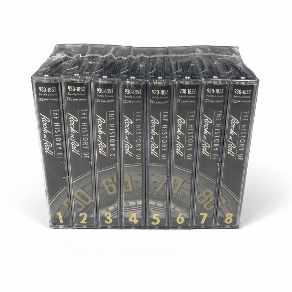 The History of Rock n Roll 8 Cassette Tape Box Set Gold Collection 1990  Sealed